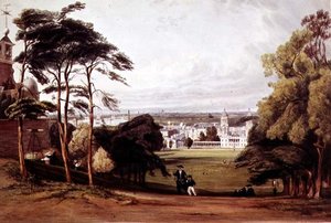 Londen vanuit Greenwich, 1842 door Thomas Shotter Boys